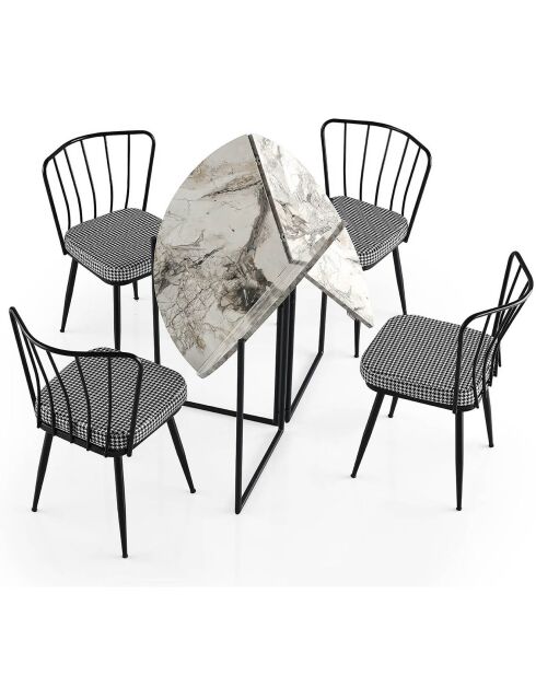 Table à manger Yaprak 1203 pin atlantique - 100x72x100 cm