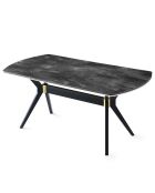 Table à manger ikon 1001 gris/noir - 180x77x90 cm