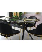 Table à manger ikon 1001 gris/noir - 180x77x90 cm