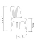 Table + 2 Chaises + Banc Santiago 0701 pin atlantique/gris