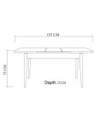 Table + 2 Chaises + Banc Santiago 0701 pin atlantique/gris
