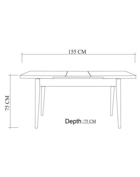 Table + 2 Chaises + Banc Santiago 0701 pin atlantique/gris