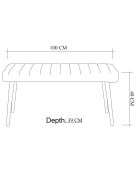 Table + 2 Chaises + Banc Santiago 0701 pin atlantique/gris