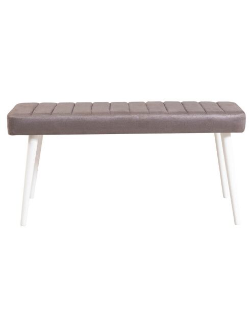 Table + 2 Chaises + Banc Santiago 0701 blanc/gris