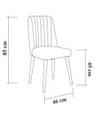 Table + 2 Chaises + Banc Vina 1070 pin atlantique