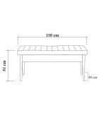 Table + 2 Chaises + Banc Vina 1070 pin atlantique