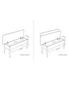 Table + 2 Chaises + Banc Vina 1070 pin atlantique