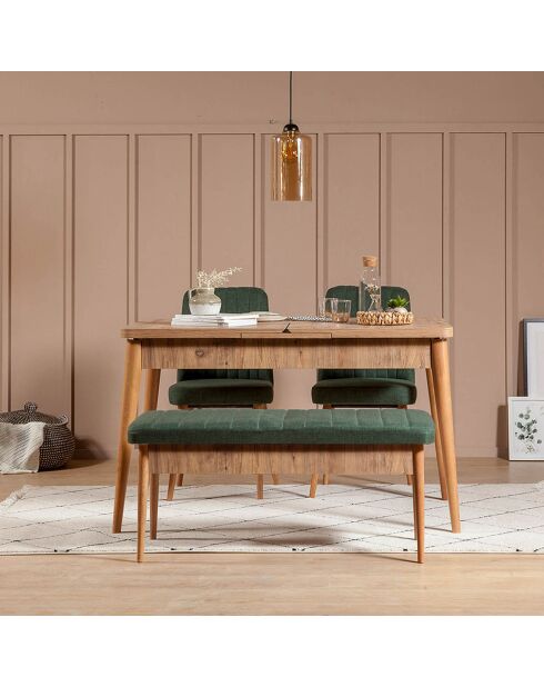 Table + 2 Chaises + Banc Vina 1070 pin atlantique