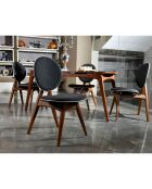 Table + 4 Chaises Touch Wooden noyer/anthracite