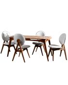 Table + 4 Chaises Touch Wooden noyer/crème