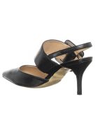 Slingback en Cuir Ilenia noir - Talon 7.5 cm
