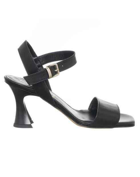 Sandales en Cuir Cassandra noires - Talon 8 cm