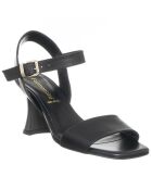 Sandales en Cuir Cassandra noires - Talon 8 cm