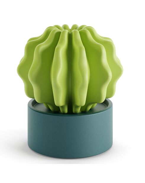 Diseño decorativo de cactus de Alessandra Baldereschi verde pavo real - 35x38x35 cm