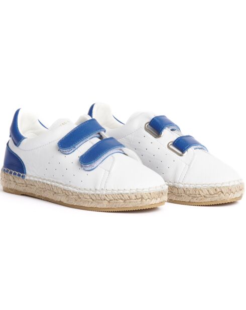 Baskets espadrilles en Cuir bleues