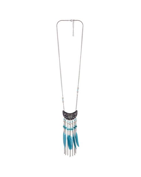 Halskette Maluana in Blau/Silber
