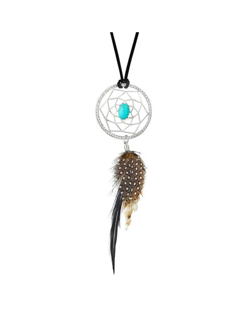 Sautoir Pendentif Suenila turquoise/argenté