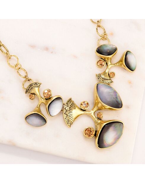 Parure Collier & Boucles d'oreilles Osnika dorée
