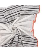 Foulard Handloom à carreaux blanc - 108x104 cm