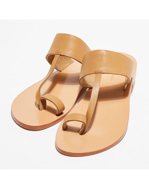 Sandales en Cuir Santorin naturel