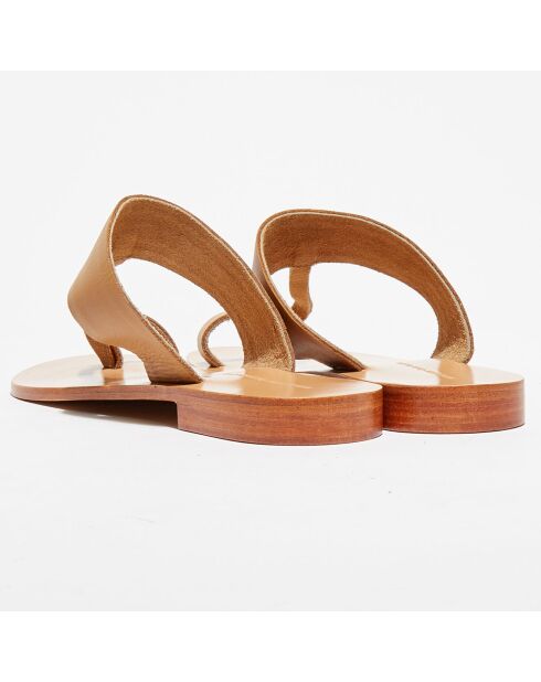 Sandales en Cuir Santorin naturel