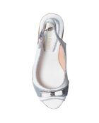 Sandales Compensées Romy blanc/argenté - Talon 9 cm