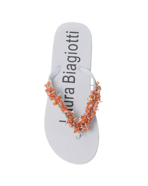 Tongs Nova blanc/orange