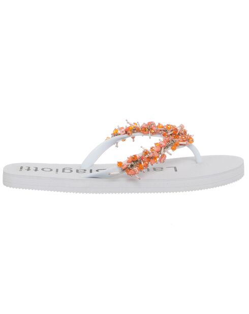 Tongs Nova blanc/orange