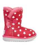 Boots fourrées Laine en Velours de cuir Bailey Button Starlight roses