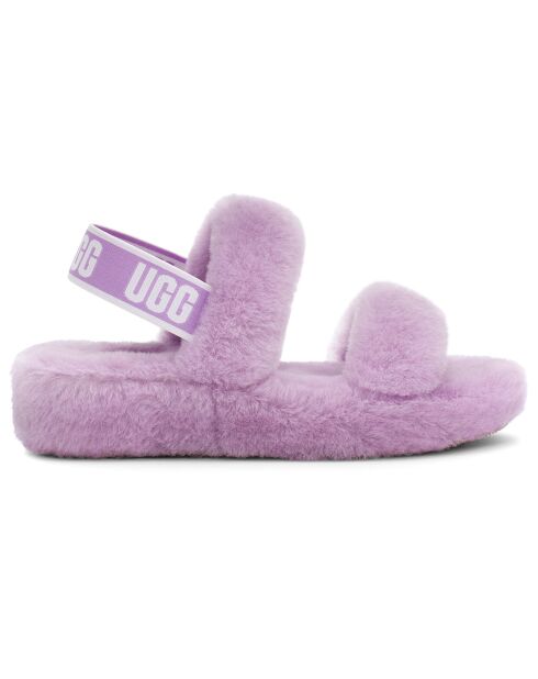 Sandales chaussons en Peau de mouton Oh Yeah lilas