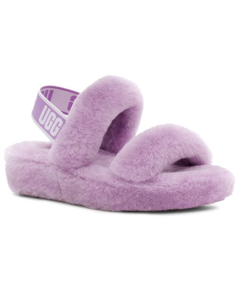 Sandales chaussons en Peau de mouton Oh Yeah lilas