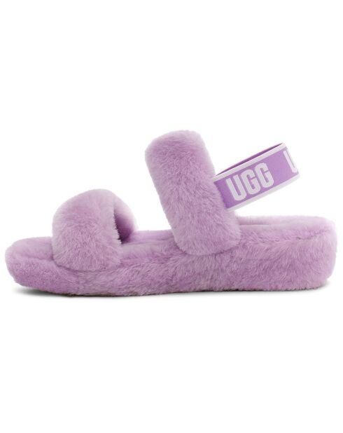 Sandales chaussons en Peau de mouton Oh Yeah lilas