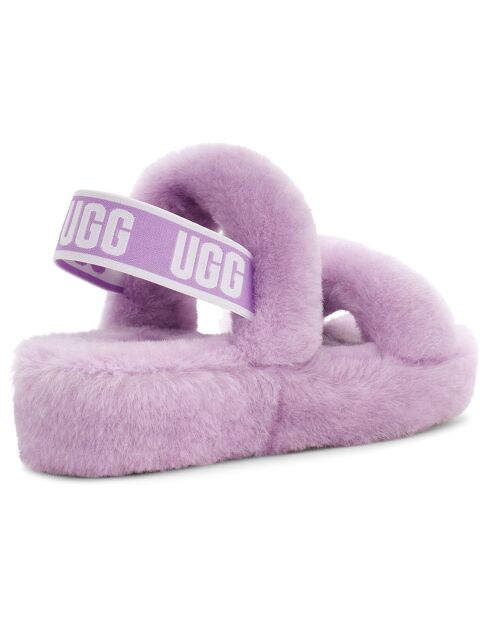 Sandales chaussons en Peau de mouton Oh Yeah lilas