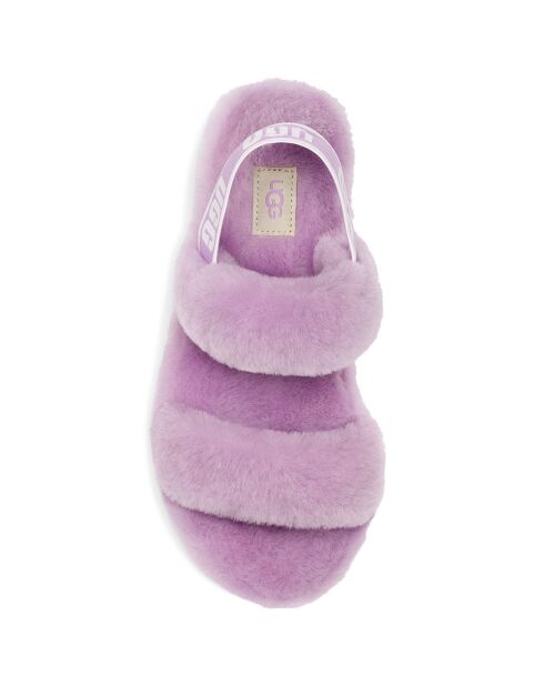 Sandales chaussons en Peau de mouton Oh Yeah lilas