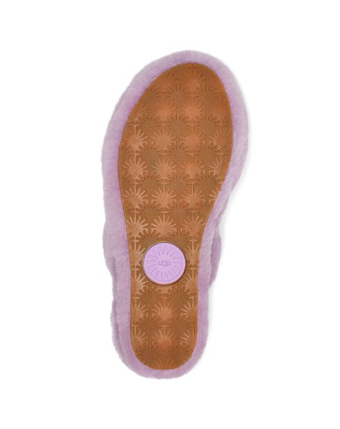 Sandales chaussons en Peau de mouton Oh Yeah lilas