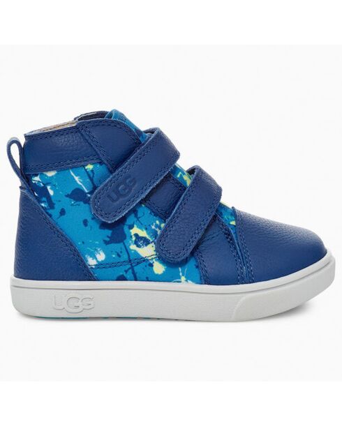 Sneakers en Toile & Cuir Rennon II bleues