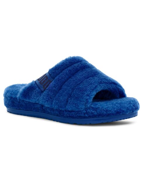 Mules en Laine de mouton Fluff You bleues