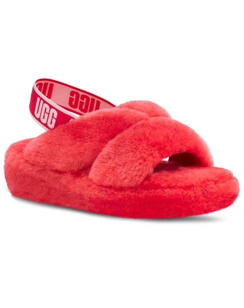 Sandales chaussons en Peau de mouton Fab Yeah roses