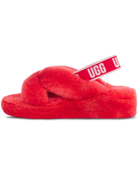 Sandales chaussons en Peau de mouton Fab Yeah roses