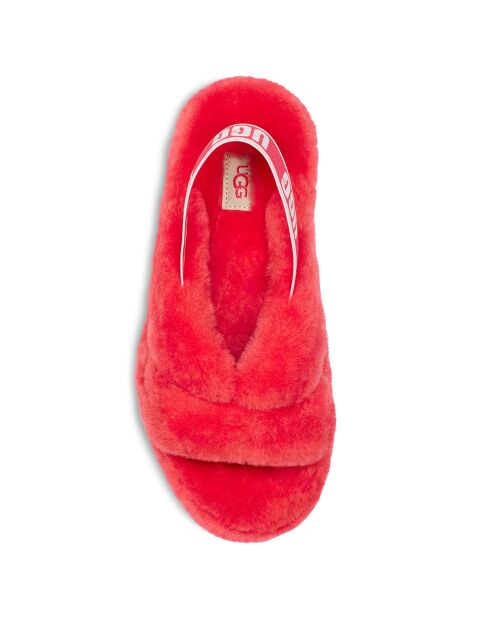 Sandales chaussons en Peau de mouton Fab Yeah roses