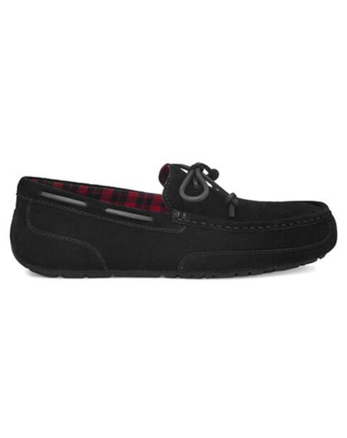 Mocassins chester en Velours de Cuir Chester Plaid noirs