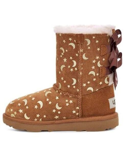 Boots fourrées Laine en Velours de cuir Bailey BoMoon and Stars camel