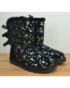 Boots fourrées Laine Bailey BoMoon motif étoiles noir/argenté