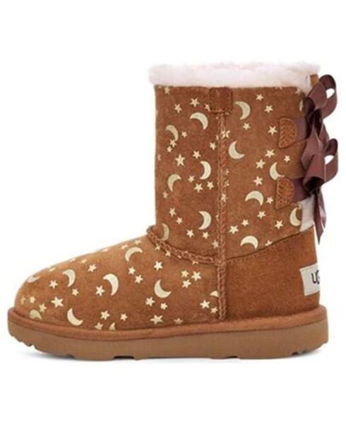 Boots fourrées Laine Bailey Bo Moon motif étoiles camel