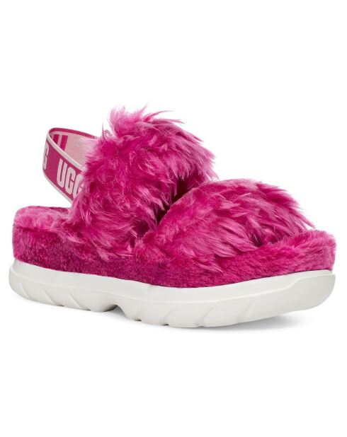 Sandales chaussons en Fausse fourrure Fluff Sugar roses