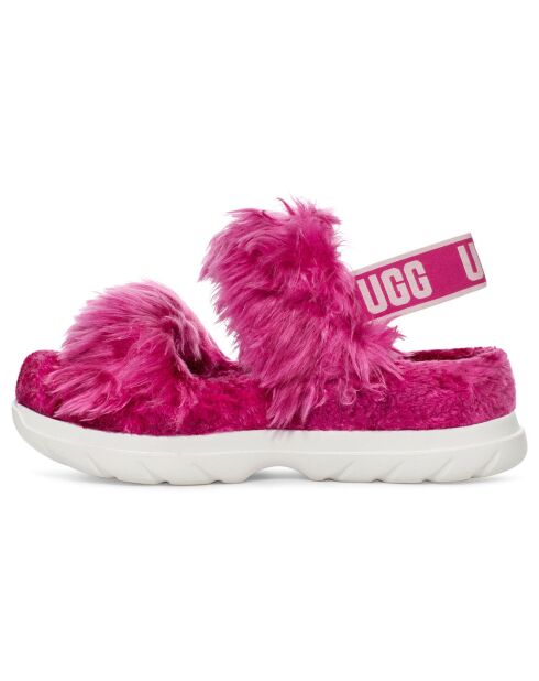 Sandales chaussons en Fausse fourrure Fluff Sugar roses