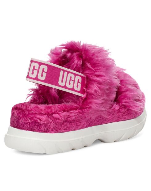 Sandales chaussons en Fausse fourrure Fluff Sugar roses