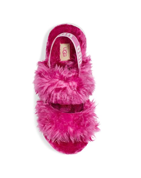 Sandales chaussons en Fausse fourrure Fluff Sugar roses