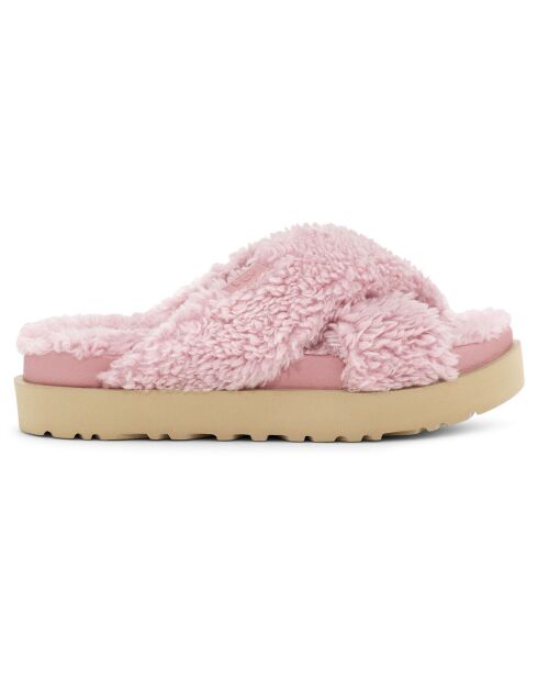 Mules fourrées en Laine  Fuzz Sugar Cross Slide roses