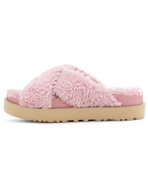 Mules fourrées en Laine  Fuzz Sugar Cross Slide roses